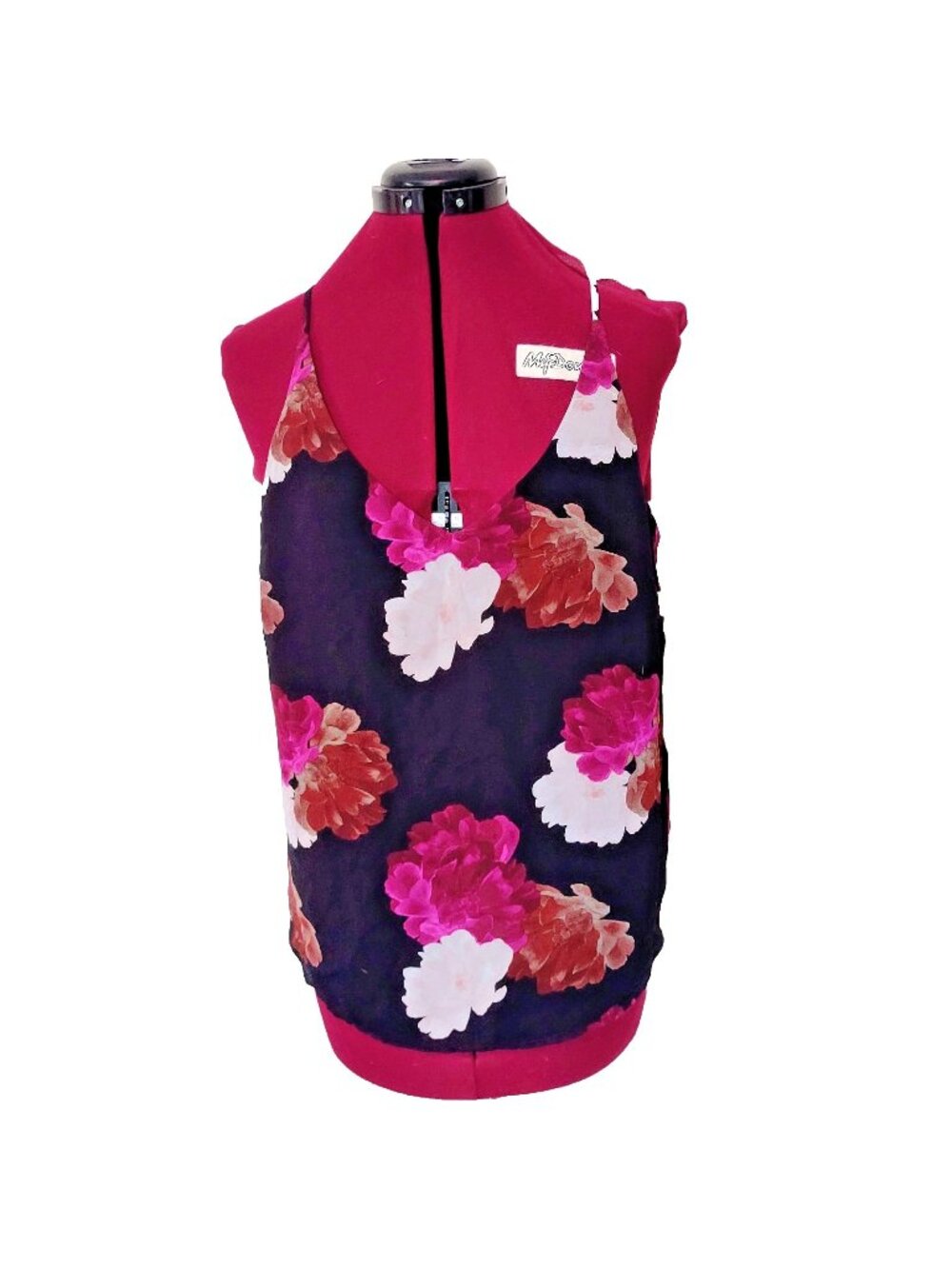 Banana Republic Cami M Women Medium Floral Semi Sheer Lined Adjustable Straps